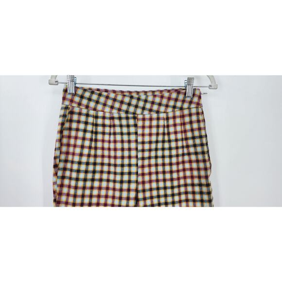 Free People Ella Kick Skinny Plaid Pants Size 27 - Picture 8 of 13